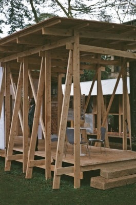 wooden pavilion