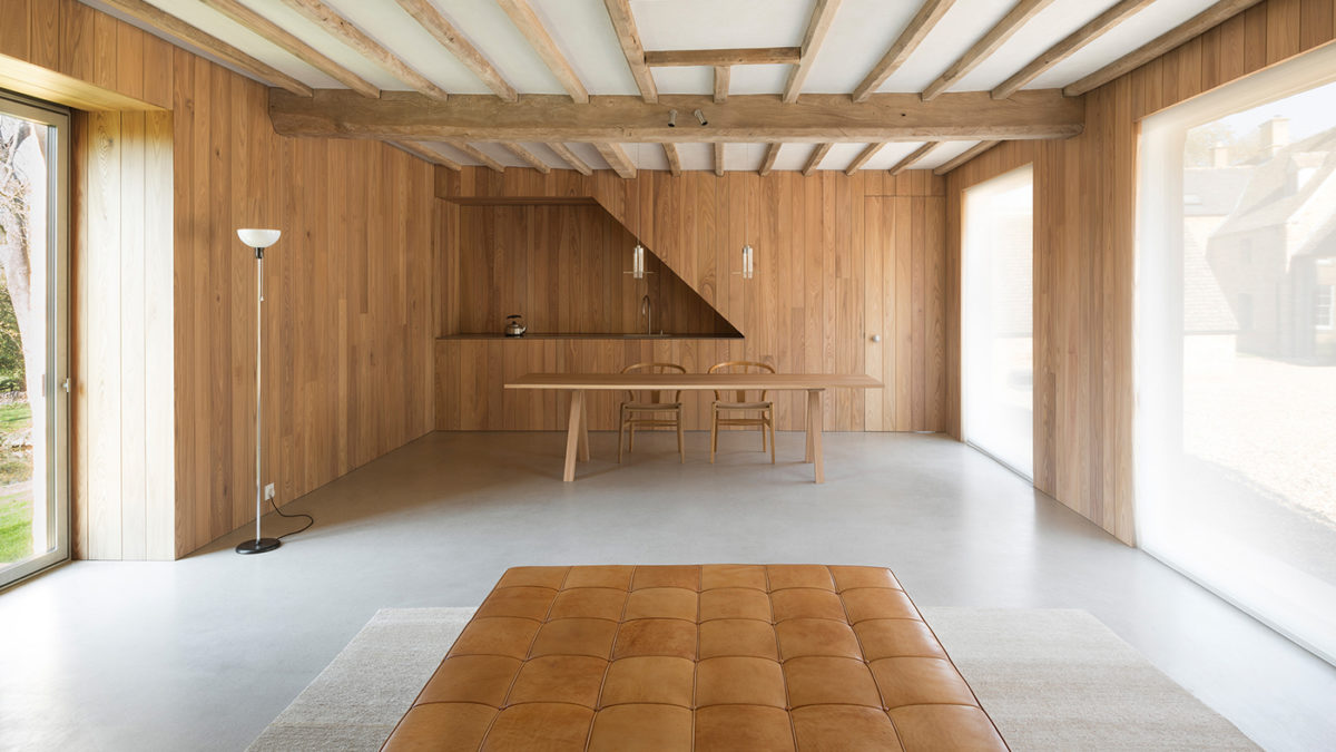 interior by john pawson, wood partitions