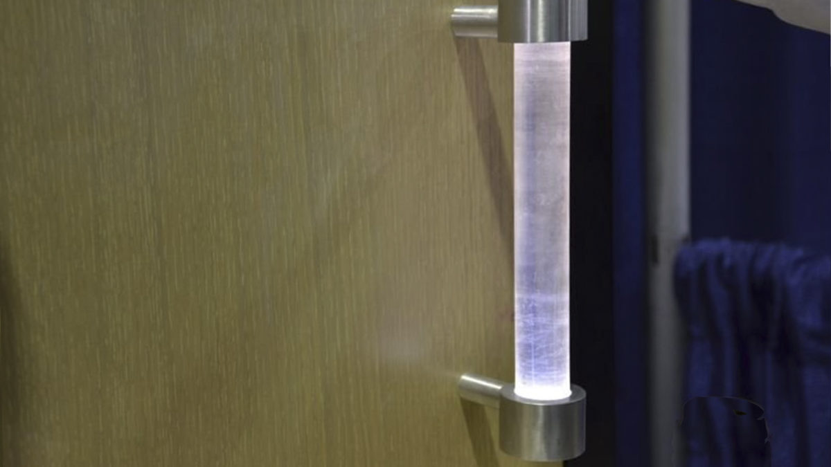 SELF SANITIZING DOOR HANDLE