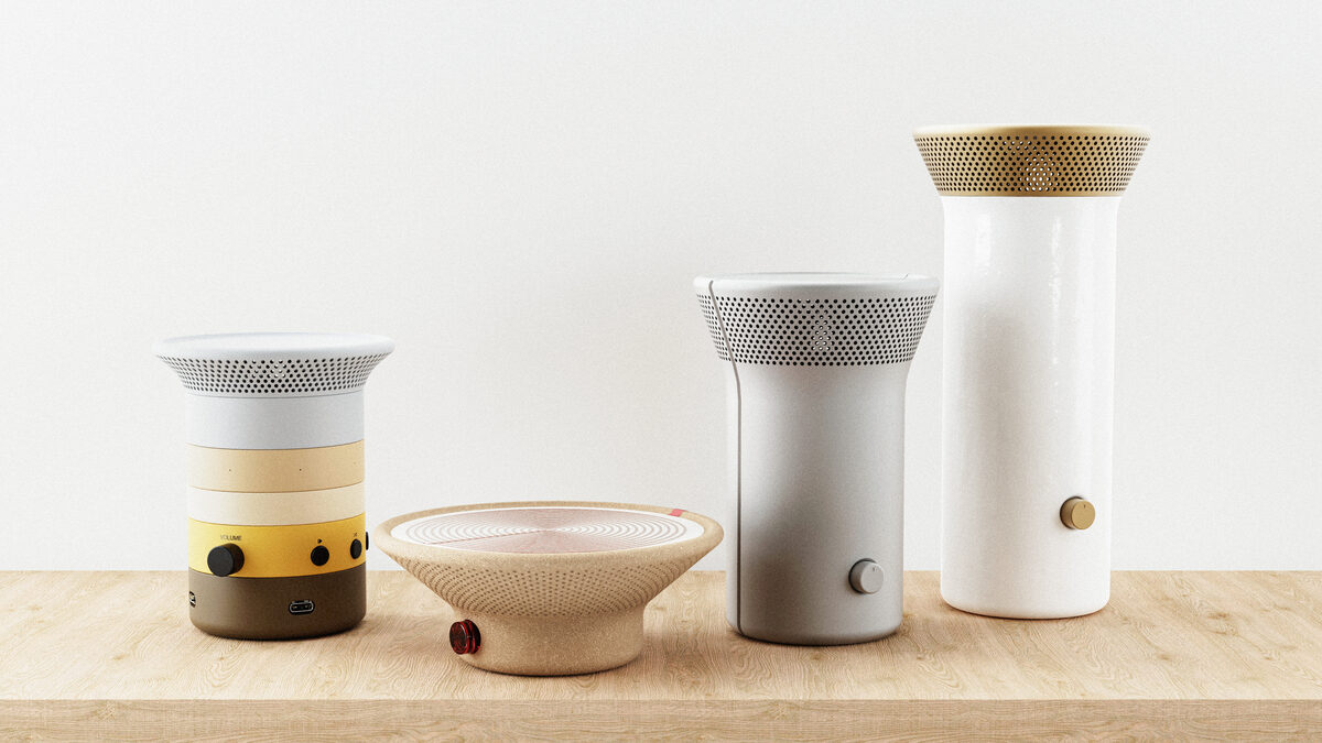 Four concepts for a new sustainable smart speaker