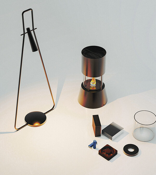 PHOS, the double lamp that combines light and fire