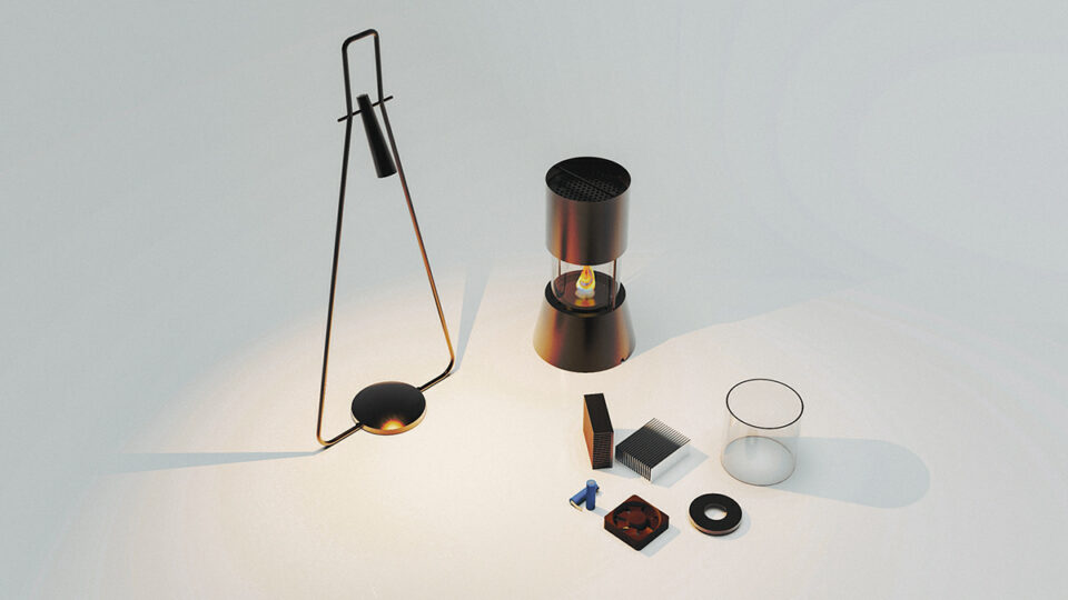 PHOS, the double lamp that combines light and fire